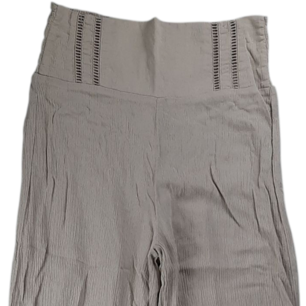 Sincerely Jules Crinkle Ruffle Bell Wide Leg High Rise Pants SZ S - Picture 3 of 13